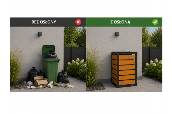 ZABUDOWA ŚMIETNIKOWA 1x240L kolor DREWNO